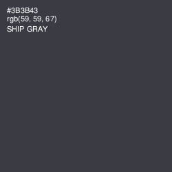 #3B3B43 - Ship Gray Color Image